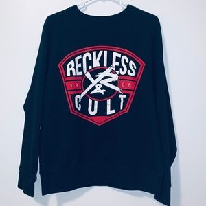 Young & Reckless Black & Red Sweatshirt Size Large